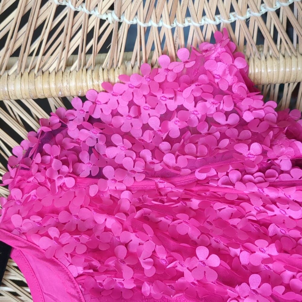 Anthropologie The Somerset Mini Dress: Floral Appliqué Edition in Pink - Picture 9 of 11